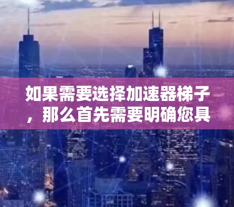 如果需要选择加速器梯子，那么首先需要明确您具体的需求和用途。加速器梯子通常用于自动化检测、设备监控、工业测试等场景，因此选择合适的厂商和产品至关重要。以下是一些可能的加速器梯子厂商和推荐理由