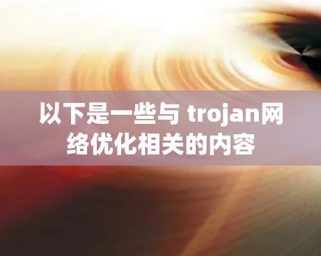 以下是一些与 trojan网络优化相关的内容