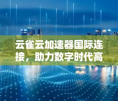 云雀云加速器国际连接,助力数字时代高效计算与数据处理 云雀云加速器国际连接,助力数字时代高效计算与数据处理