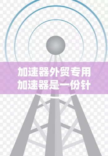 加速器外贸专用加速器是一份针对外贸企业的工具，旨在优化出口订单流程，提升效率。以下是详细的总结
