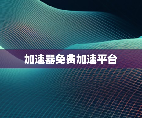 加速器免费加速平台