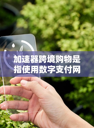 加速器跨境购物是指使用数字支付网络进行跨境支付，确保交易的高效和安全。这种支付方式允许人们在不同国家之间进行购物和支付，无需中间人处理汇率或交易费用。以下是关于加速器跨境购物的详细信息